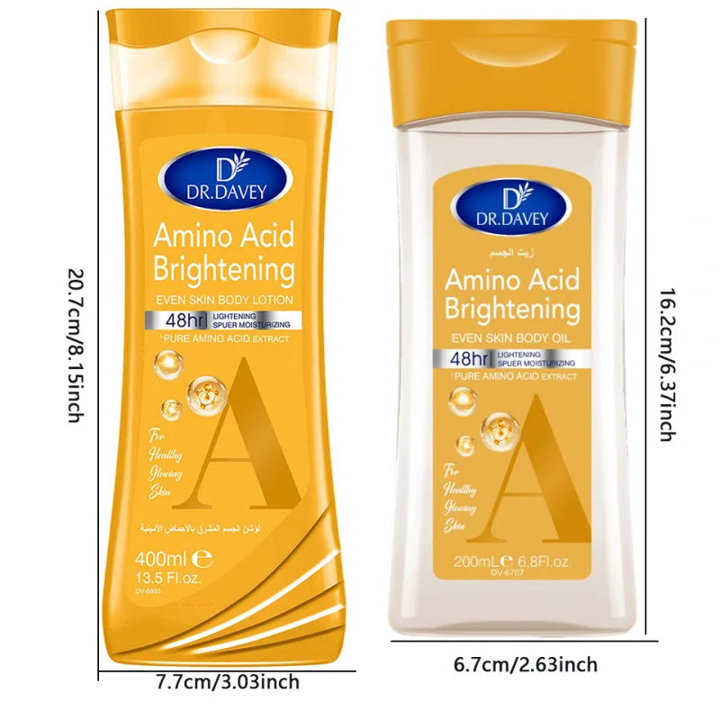 DR.DAVEY Amino Acid Body Oil & Lotion Set – Hydrating 2PCS