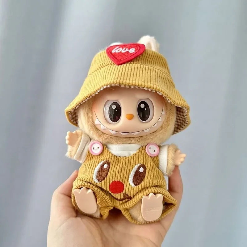 Mini Plush Doll Clothes – Labubu V1 V2 Climbing Suit Outfit