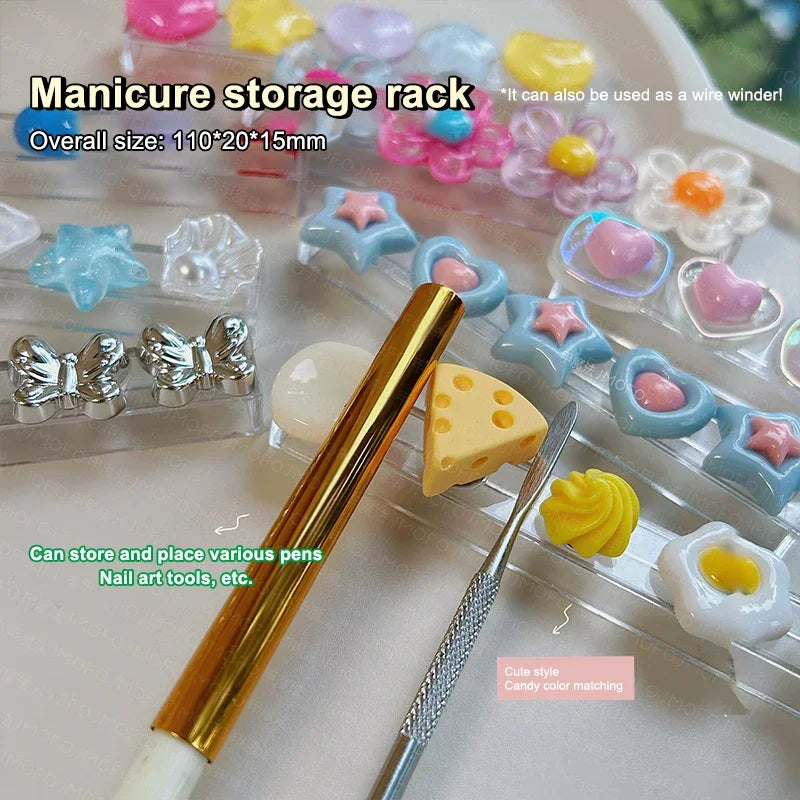Cartoon Nail Brush Holder Stand Salon Pen Rack Accessoire Brushes For Manicure Tool Nail Art Brush Holder Carrier Storage Peaceful Pleasures Health and Wellness