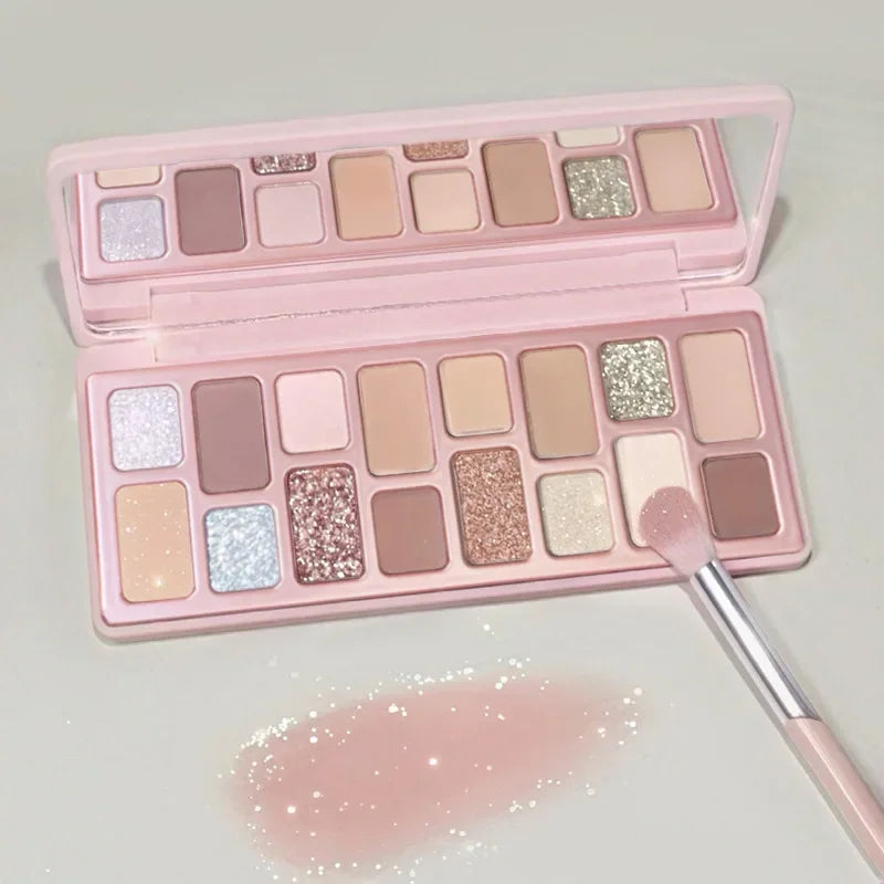 DIKALU 16 Color Shimmer Glitter Eyeshadow Palette | Smoky
