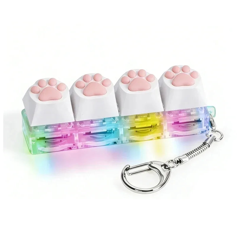 Cat Paw LED Clicker Keychain – Fidget Toy for Stress & Anxiety