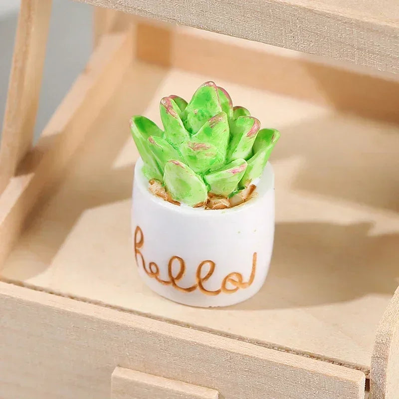 Mini Resin Figures Home Decor Desk Accessories Pot Plant Fairy Garden Ornaments Dollhouse Miniature Items Landscape DIY Peaceful Pleasures Health and Wellness 04
