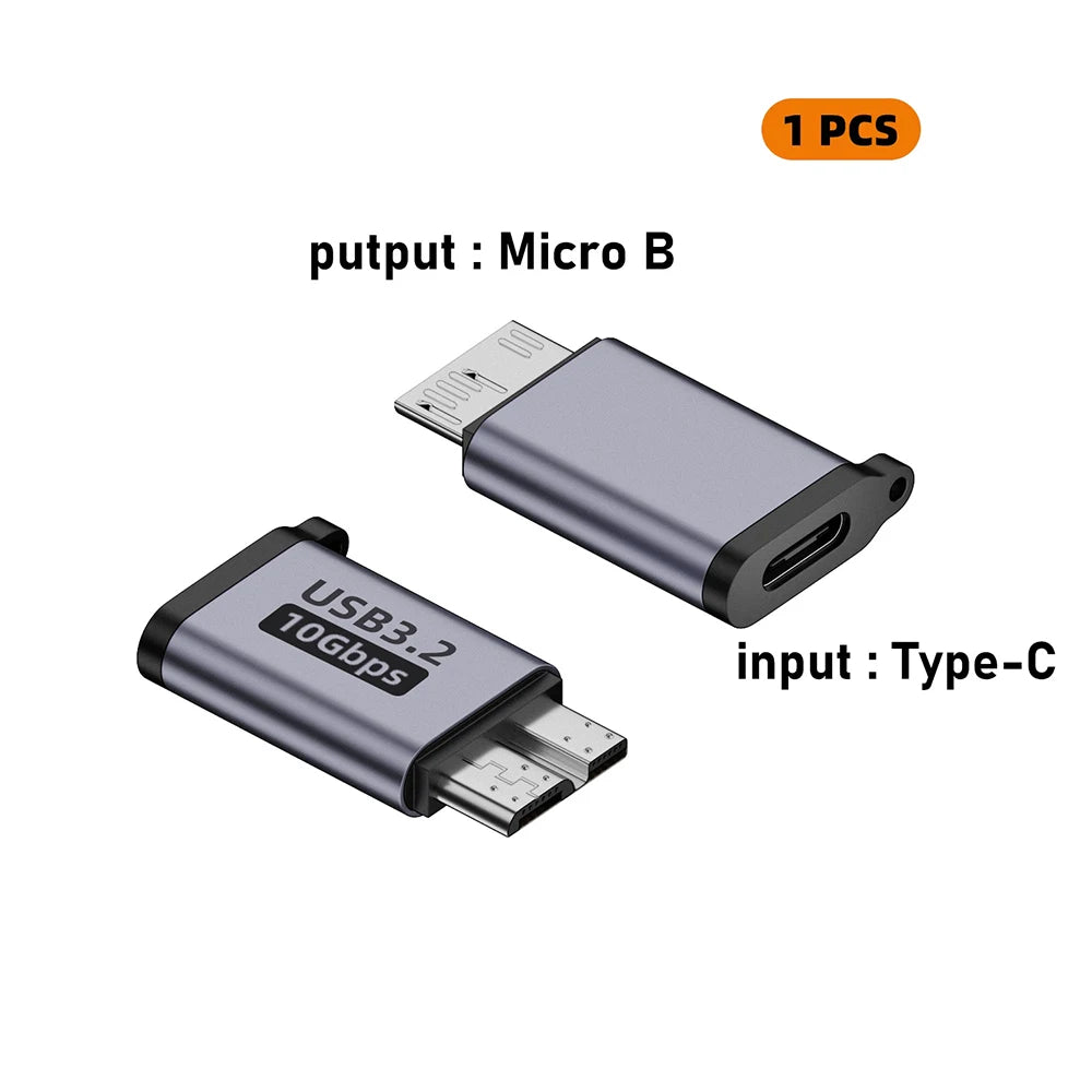 USB-C to Micro-B Adapter | USB 3.0 HDD Cable Connector