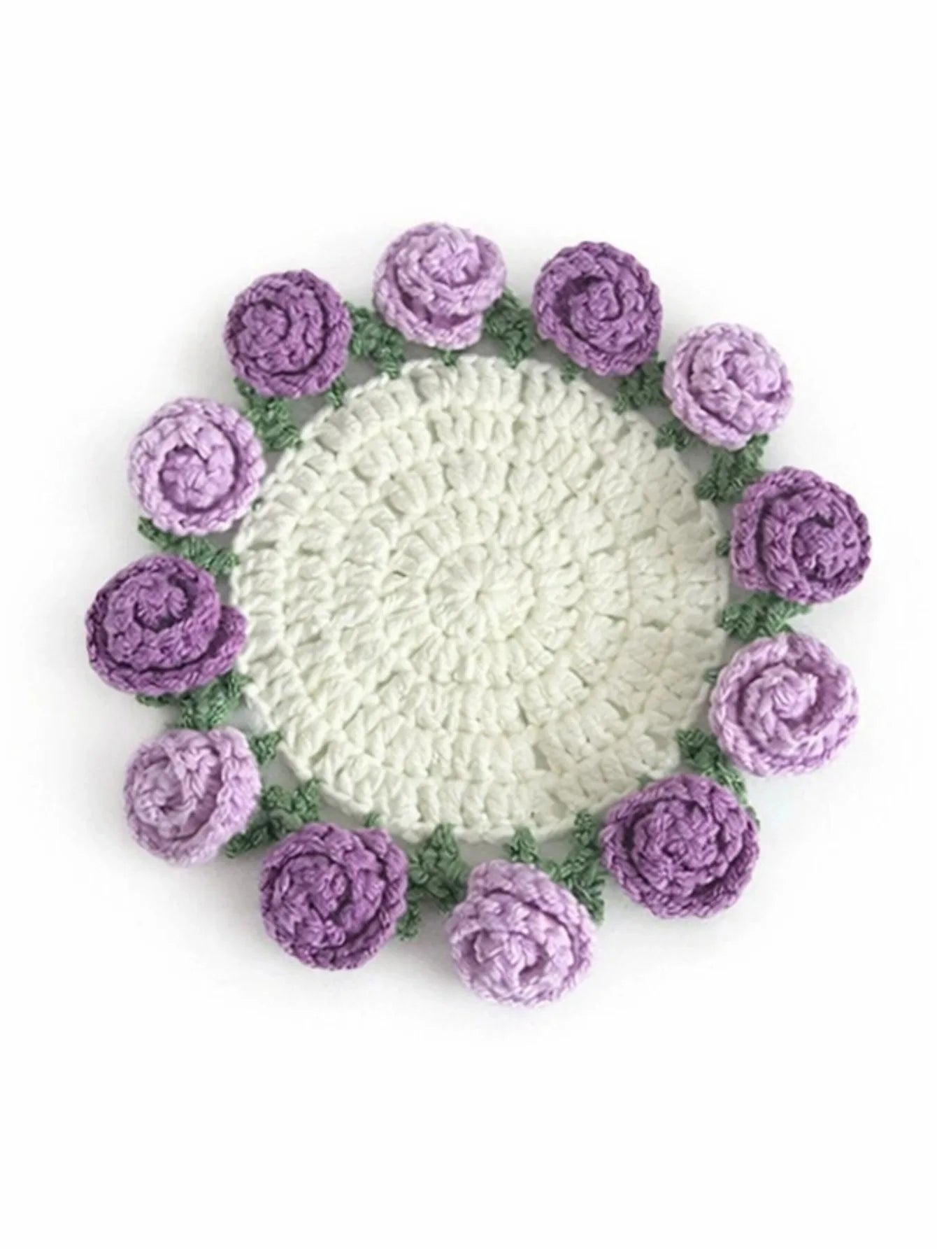 Handmade Crochet Flower Coaster | Vintage Boho Cup Mat Gift