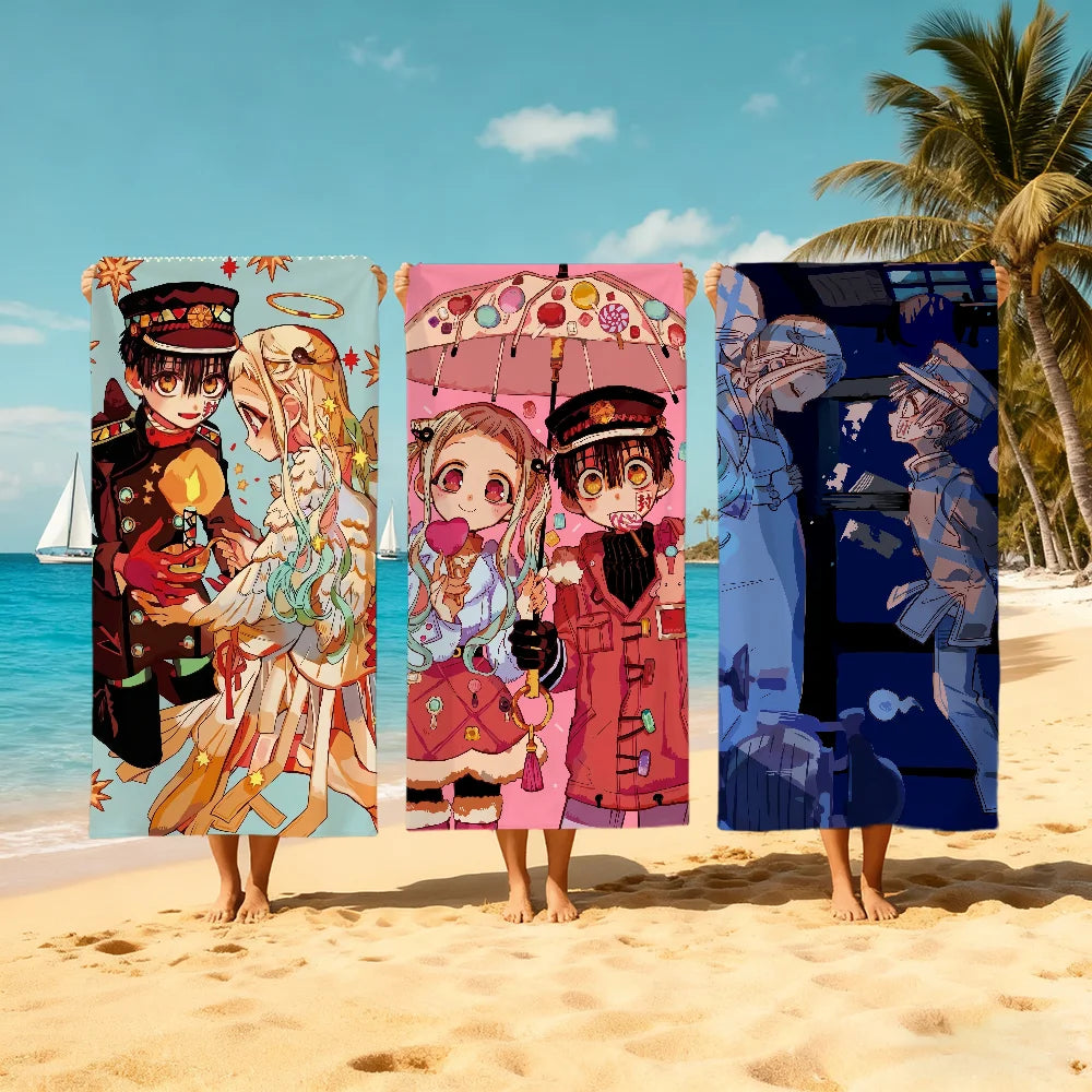 Hanako Kun Quick-Dry Microfiber Beach Towel | 11 Sizes Microfiber Beach Towel Peaceful Pleasures Health and Wellness