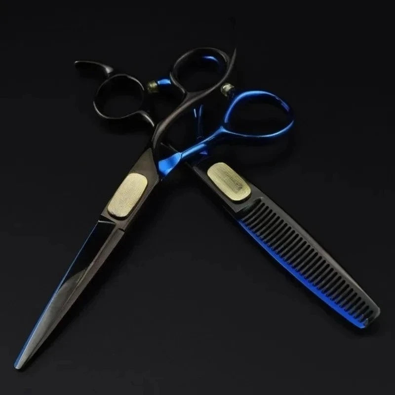 professional Japan 440c steel 6 inch Bull head hair cutting scissors haircut thinning barber cut shears hairdressing scissors Peaceful Pleasures Health and Wellness