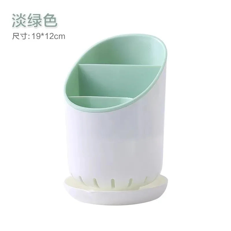 Chopstick Holder with Drain Plate | Kitchen Utensil Organizer