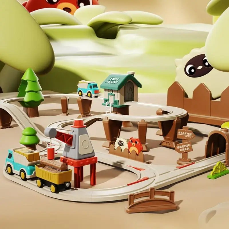 Motorized Electric Train Set for Kids | Reconfigurable Tracks 3+