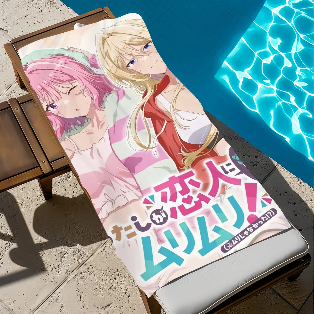 Anime Quick-Dry Beach Towel – Soft Pool Towel for Travel & Gym Anime Beach Towel Peaceful Pleasures Health and Wellness z7 STJ40x70CM