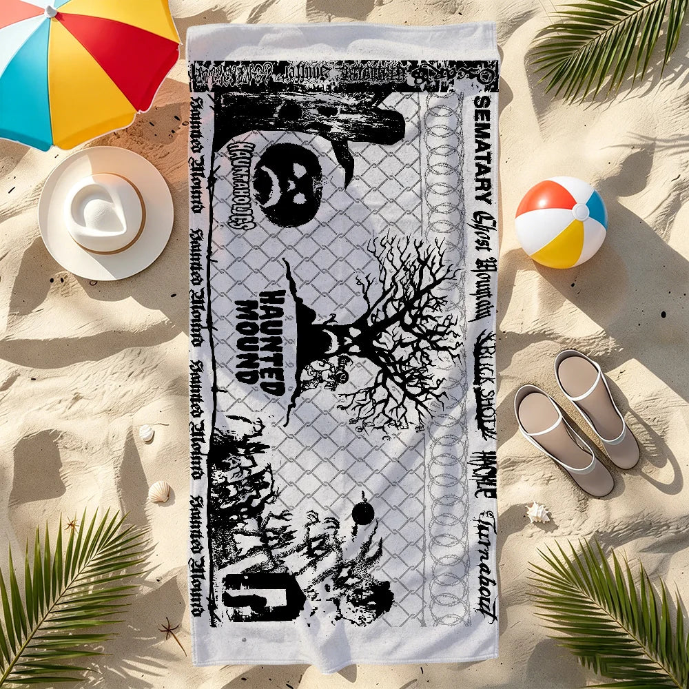 S-Sematary Haunted Mound Harold Quick-Dry Beach Towel Quick-Dry Beach Towel Peaceful Pleasures Health and Wellness