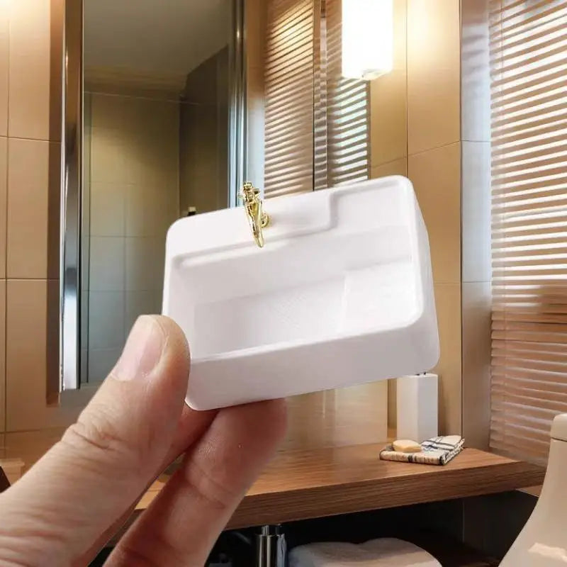1/12 Scale Dollhouse Miniature Bathroom Sink – Realistic Decor