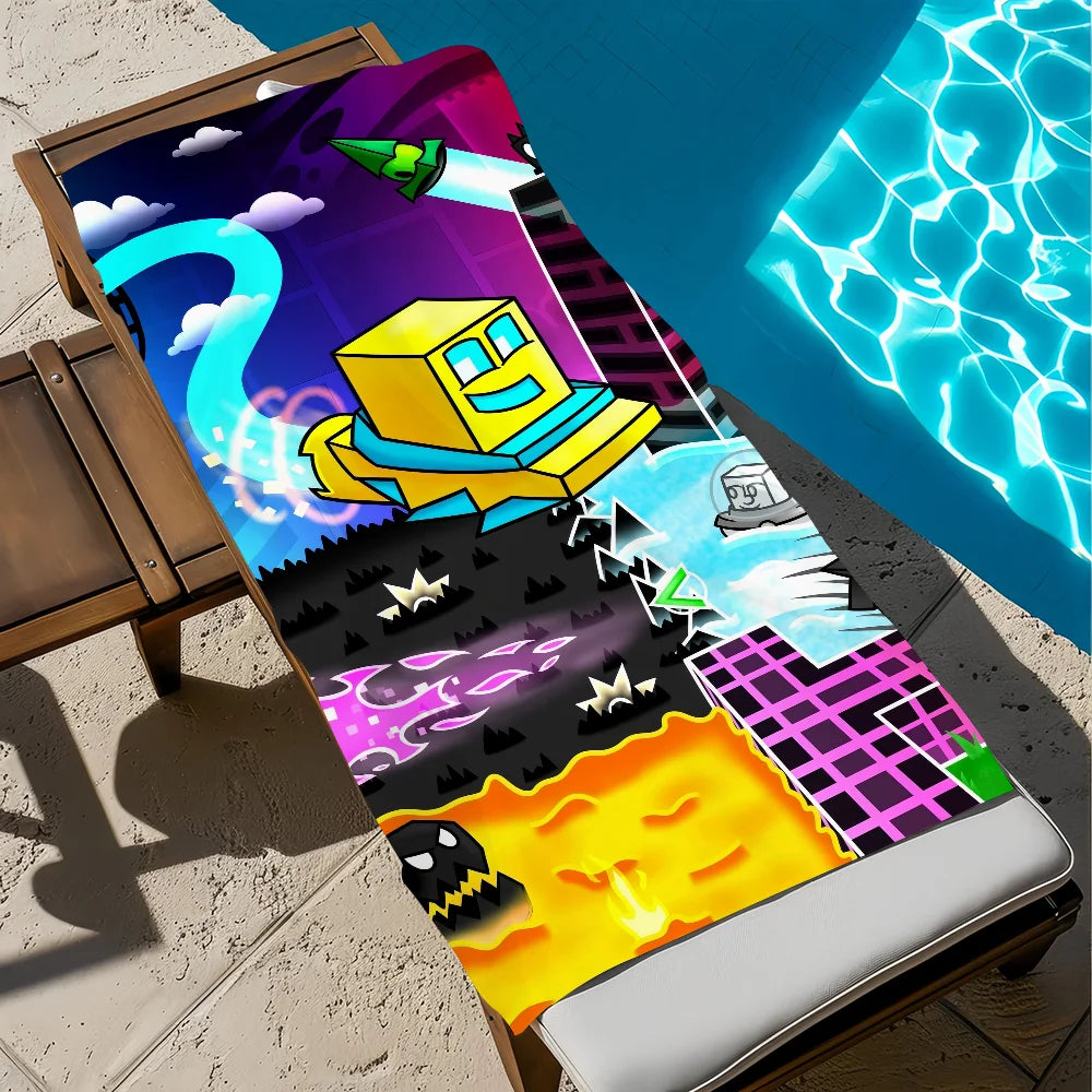 Quick-Dry Geometry Beach Towel | Pool, Gym & Travel
