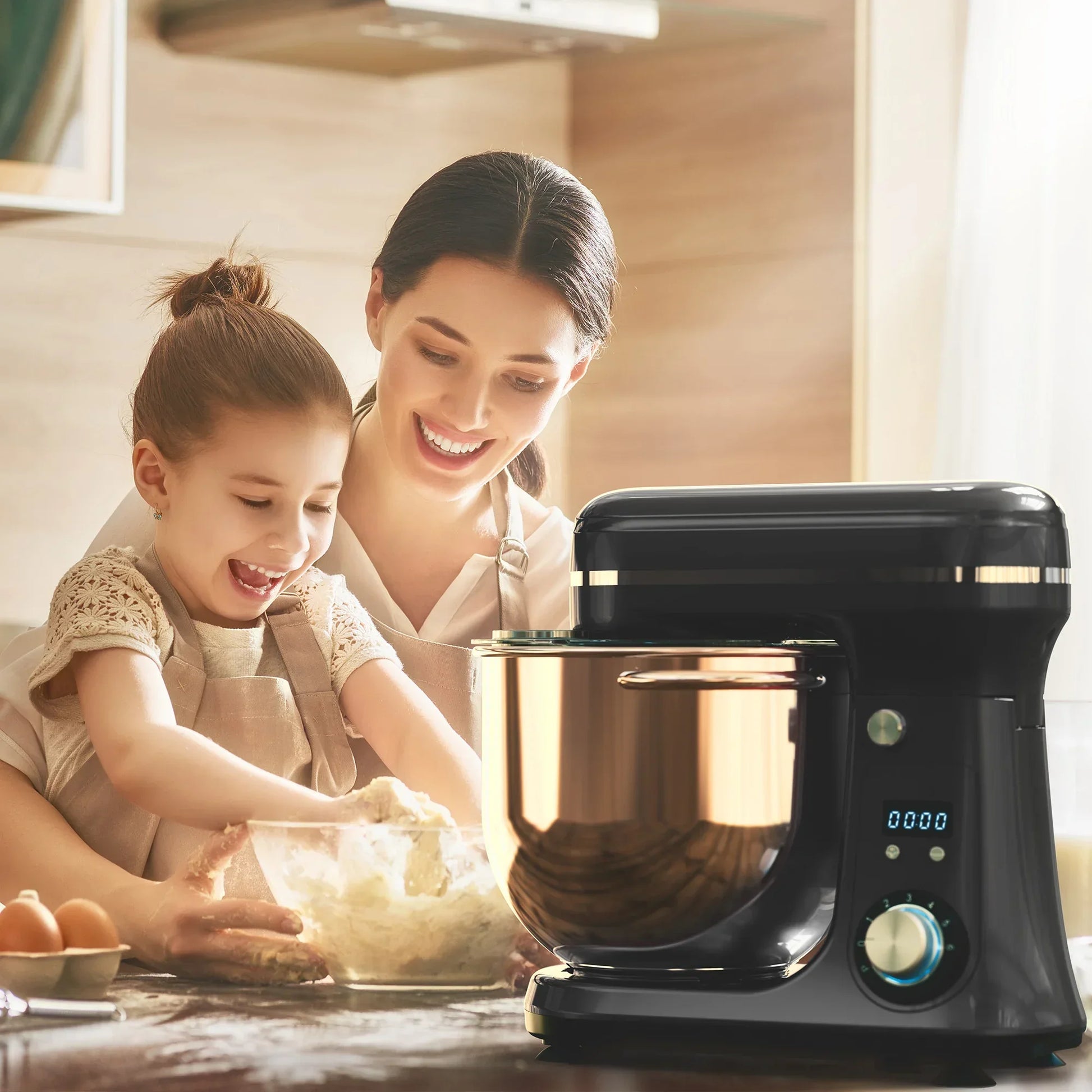 BioloMix Kitchen Food Stand Mixer, Blender, Quiet Motor, Cream Egg Whisk, Whip Dough Kneader, 6-Speed, 1200 W, 6 L, DC Peaceful Pleasures Health and Wellness