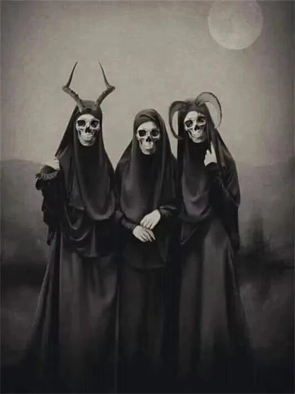 AA Dark Academia Art Black Death Poster Prints For Living Room Home Decor Nordic Gothic Horror Witch Canvas Painting Wall Art Peaceful Pleasures Health and Wellness
