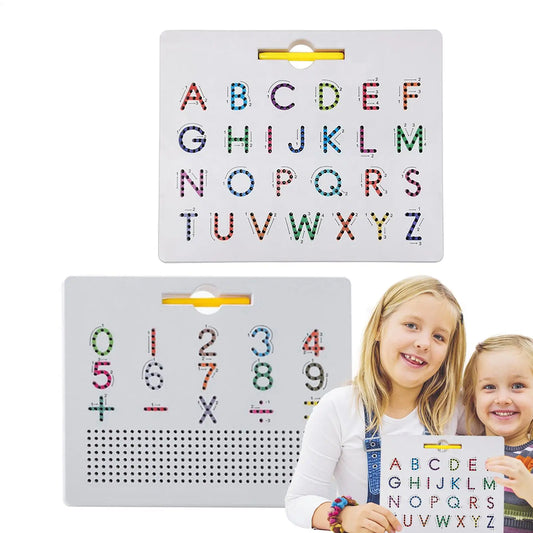 2-in-1 Kids Magnetic Alphabet Tracing Board | Educational Toy Magnetic Learning Board Peaceful Pleasures Health and Wellness