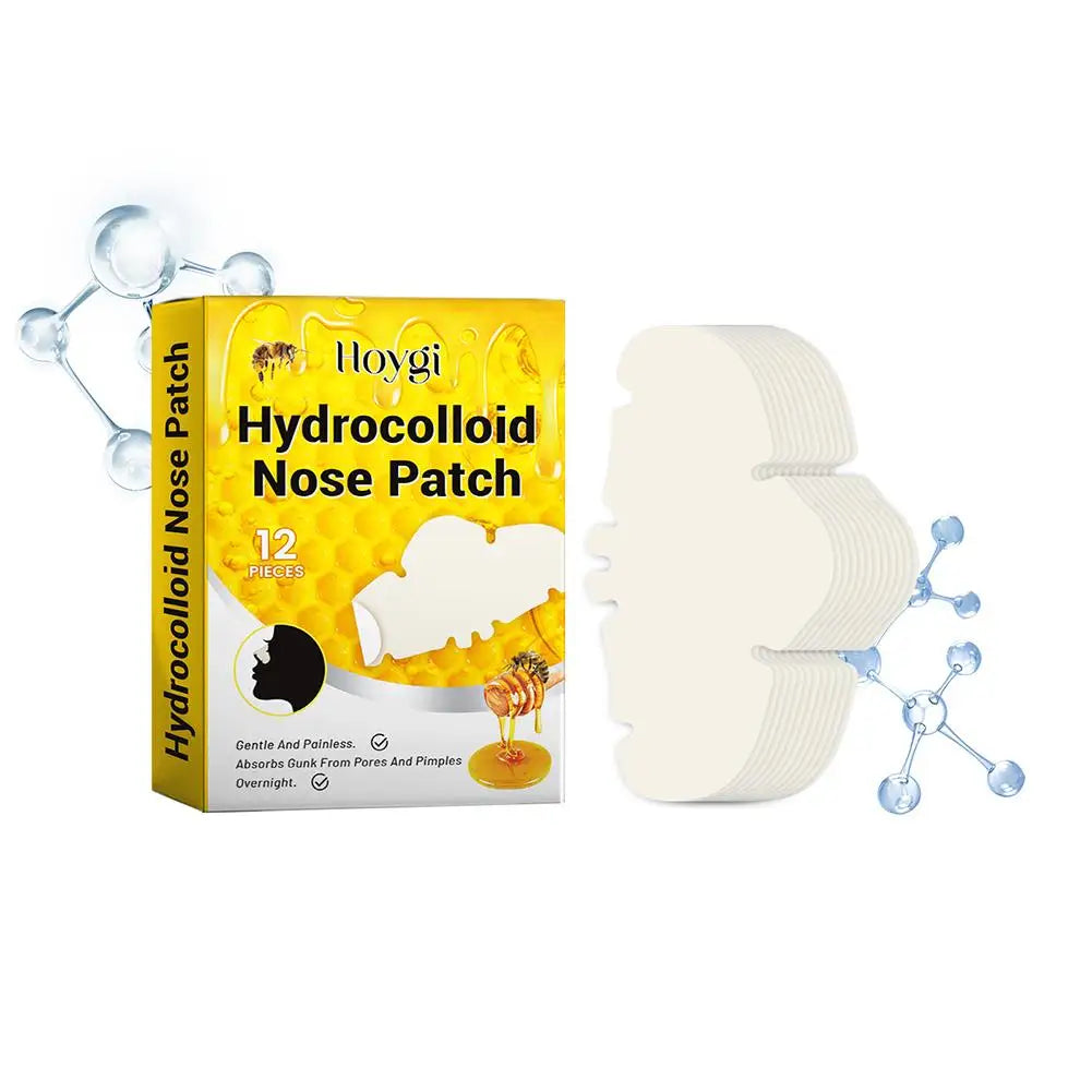 12-Pack Hydrocolloid Nose Patches – Blackhead & Pore Remover