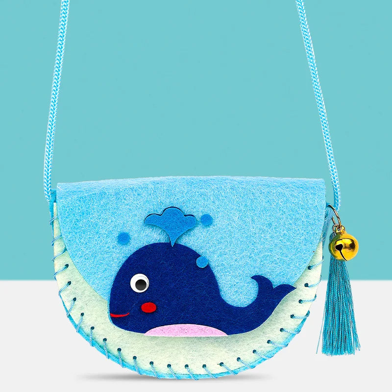 DIY Shoulder Bag Non-woven Fabric Sewing Kits Kids Handmade Needle