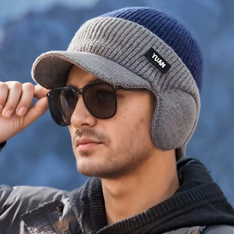 Winter Thermal Knit Baseball Cap | Ear Protection Beanie