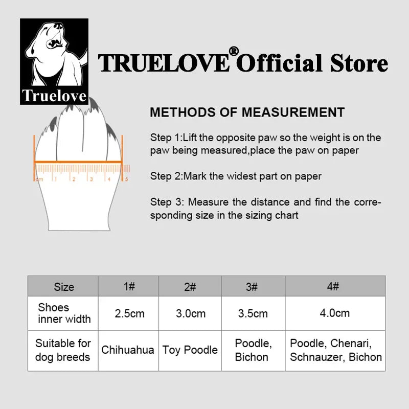 Truelove Mesh Fabric Dog Shoes Pet Dog Boots Waterproof Reflective Rugged Anti-Slip Sole Skid-Proof Outdoor for Small Dog S5911 Peaceful Pleasures Health and Wellness