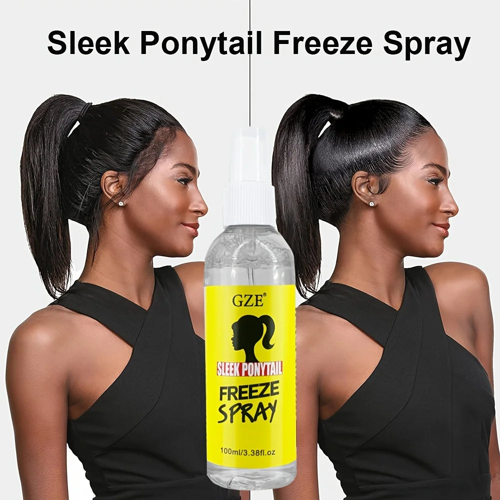 GZE Sleek Ponytail Freeze Spray – Frizz Control & Long Hold