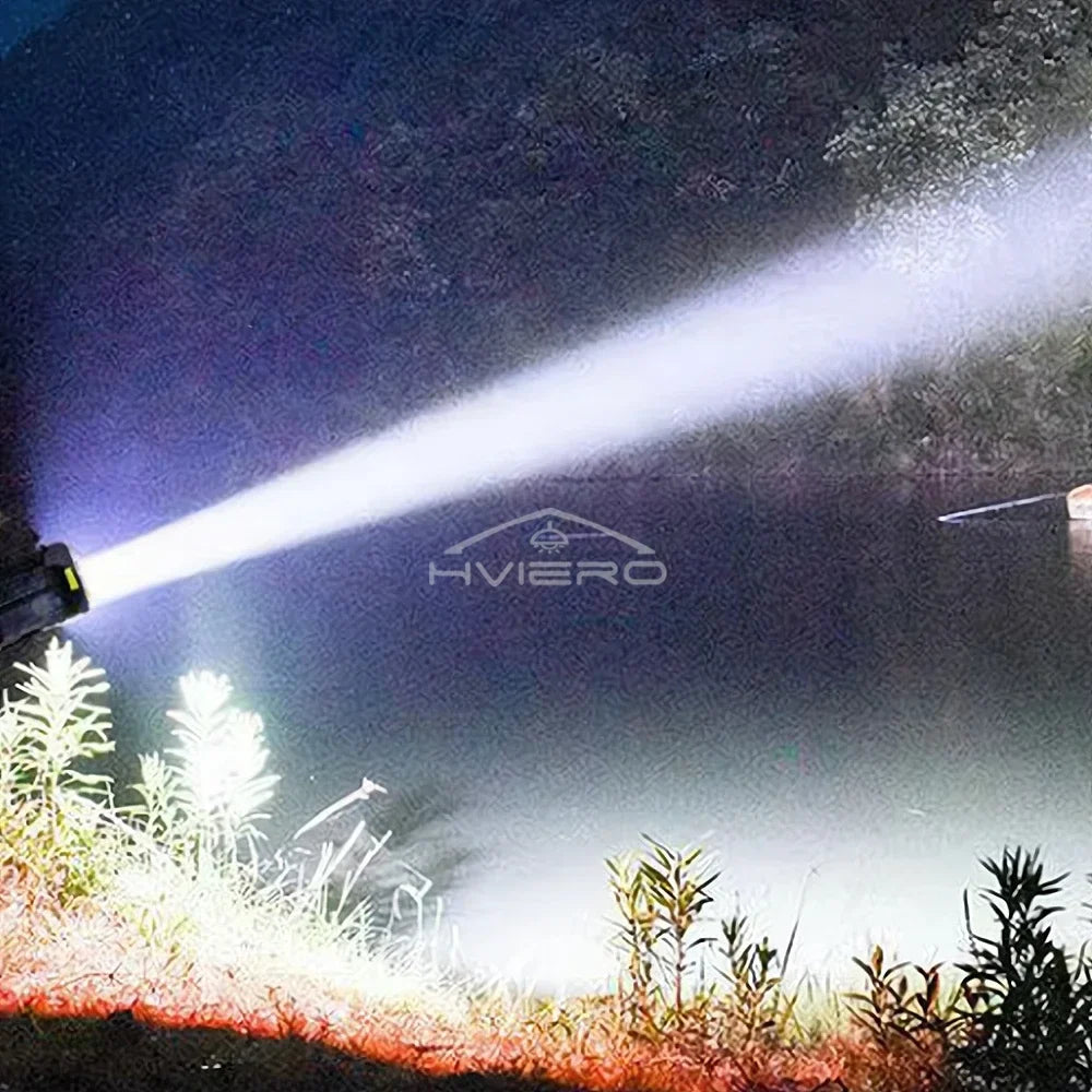Solar LED Flashlight 8LED+COB Waterproof USB Rechargeable
