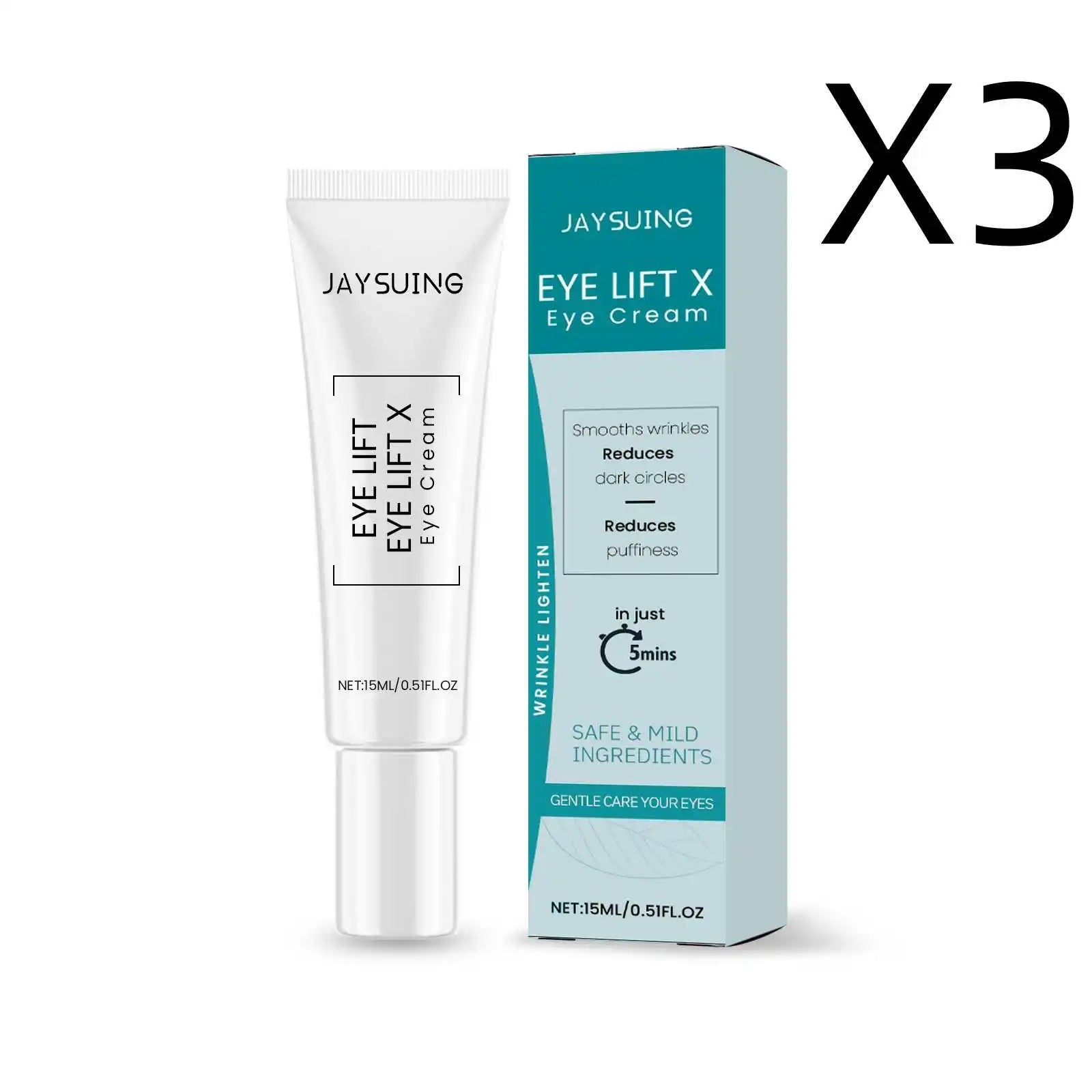 Tightening Care Eye Cream Reduce Fine Lines Remove Dark Circles Under Eyes Brighten Enhance Elasticity Moisturizing Eye Lotion Peaceful Pleasures Health and Wellness 3X15ml