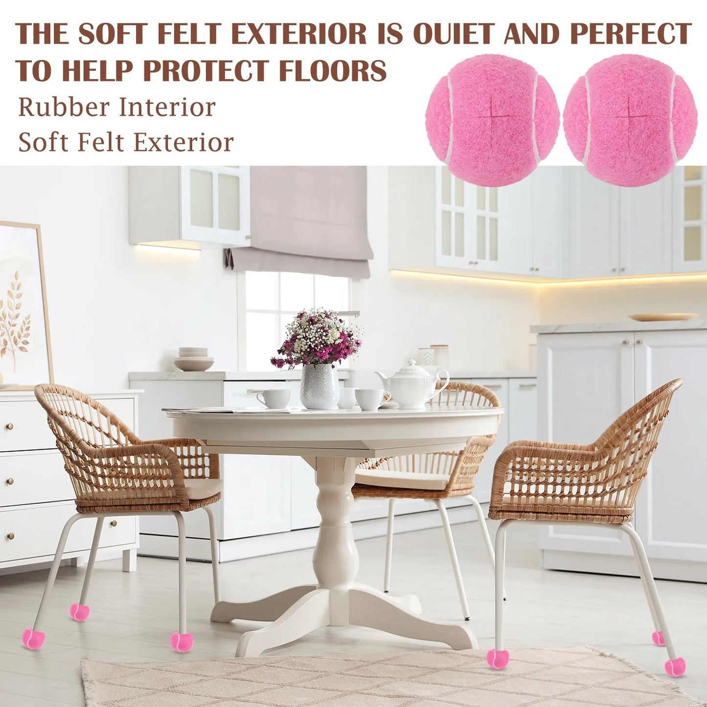 Tennis Ball Chair Leg Covers | Floor Protector Caps Furniture Floor Protector Peaceful Pleasures Health and Wellness