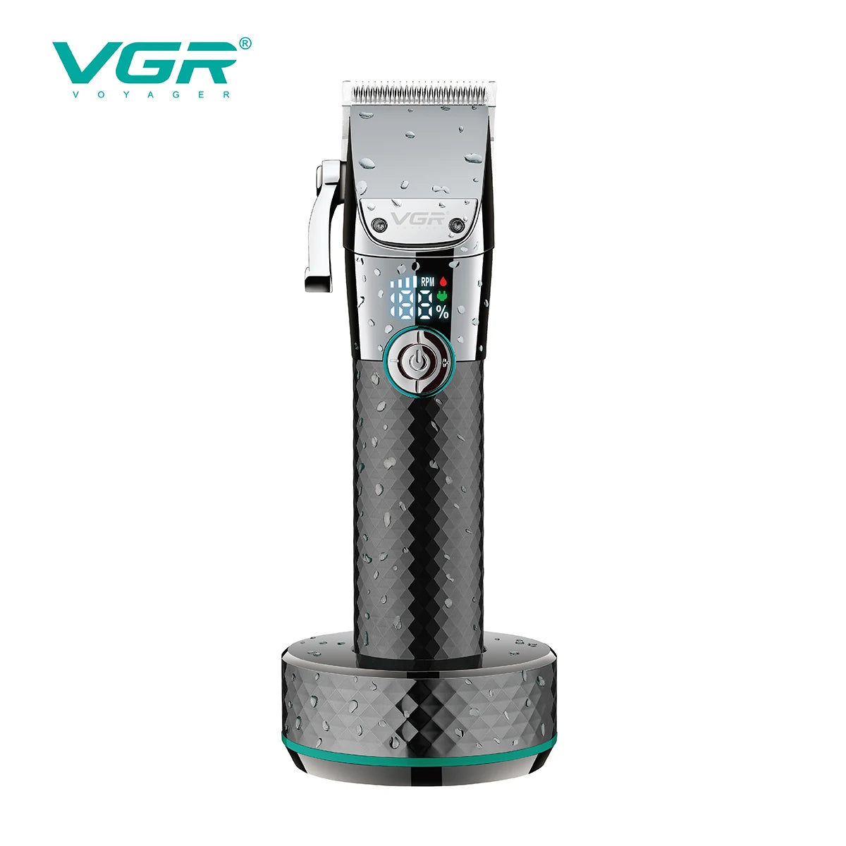 VGR V-682 Hot selling IPX7 waterproof professional hair cutting machine cordless hair trimmer rechargeable hair cipper for men Peaceful Pleasures Health and Wellness 682 green USB