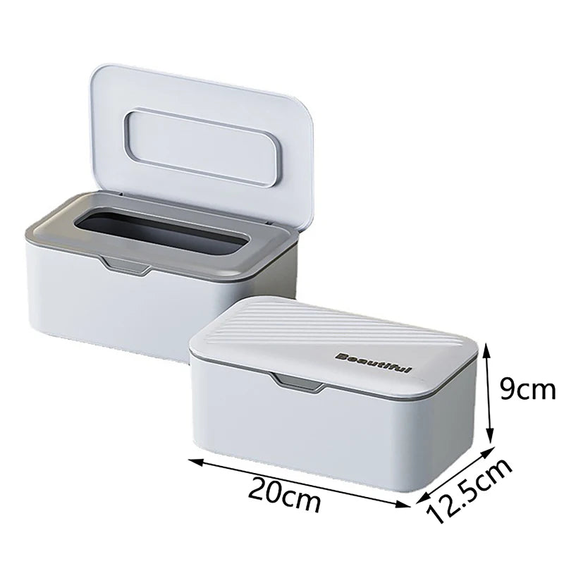 Dustproof Wet Wipes Dispenser Box with Lid | Home & Office