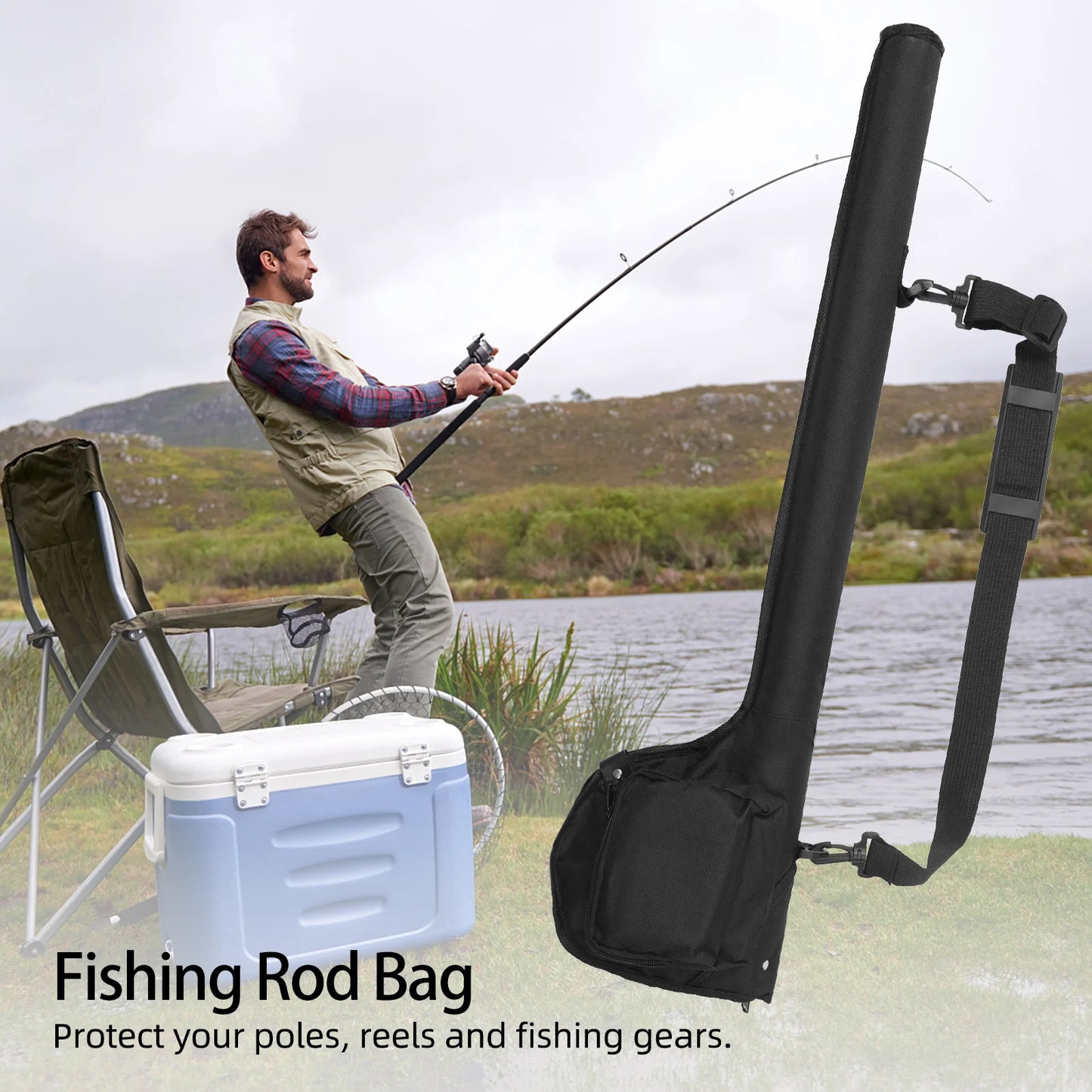 9' Fly Fishing Rod Reel Combo Carry Bag 20 Flies Complete Starter