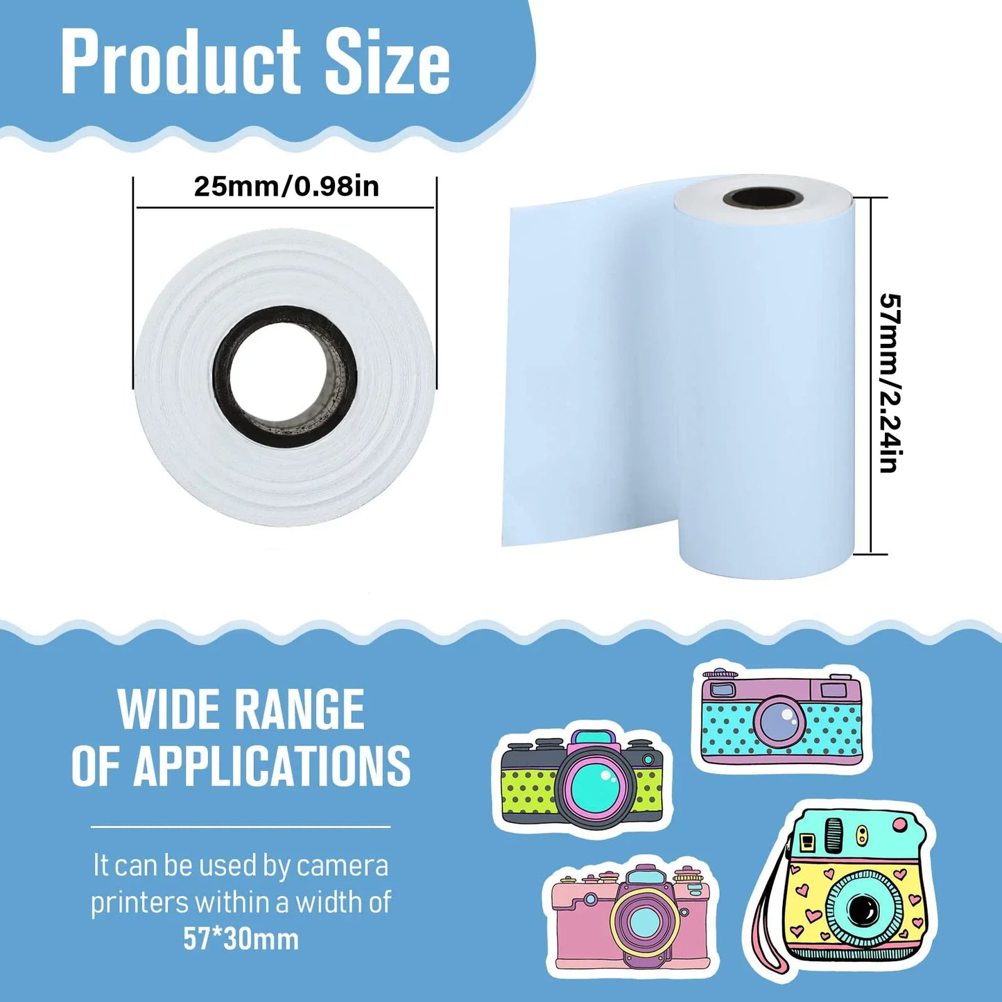 57mm Colorful Thermal Label Sticker Paper – Bluetooth Mini Printer