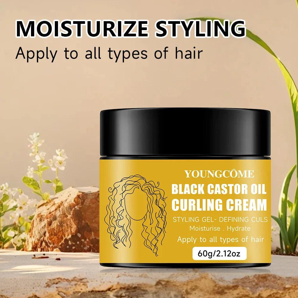 Black Castor Oil Curl Defining Cream – Anti-Frizz & Hydrating