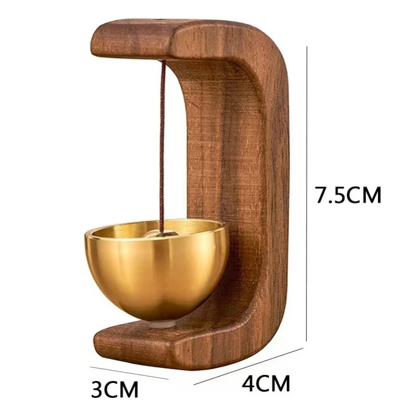 Hanging Decorations Japanese Wooden Wind Chimes Wireless Doorbell Entrance Door Bell Decorative Wind Bell for Home Opening Peaceful Pleasures Health and Wellness B