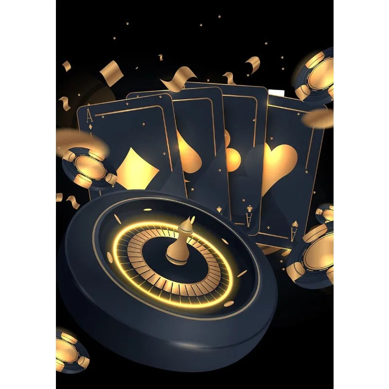 Casino Poker Dice Roulette Slots Gambling Poster Modern Print Canvas Painting Wall Art Picture for Club Living Room Home Deco Peaceful Pleasures Health and Wellness