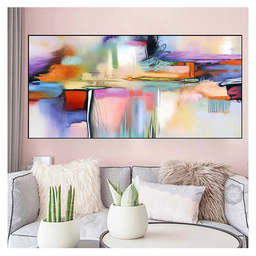 Abstract Canvas Wall Art Print | Modern Living Room Decor