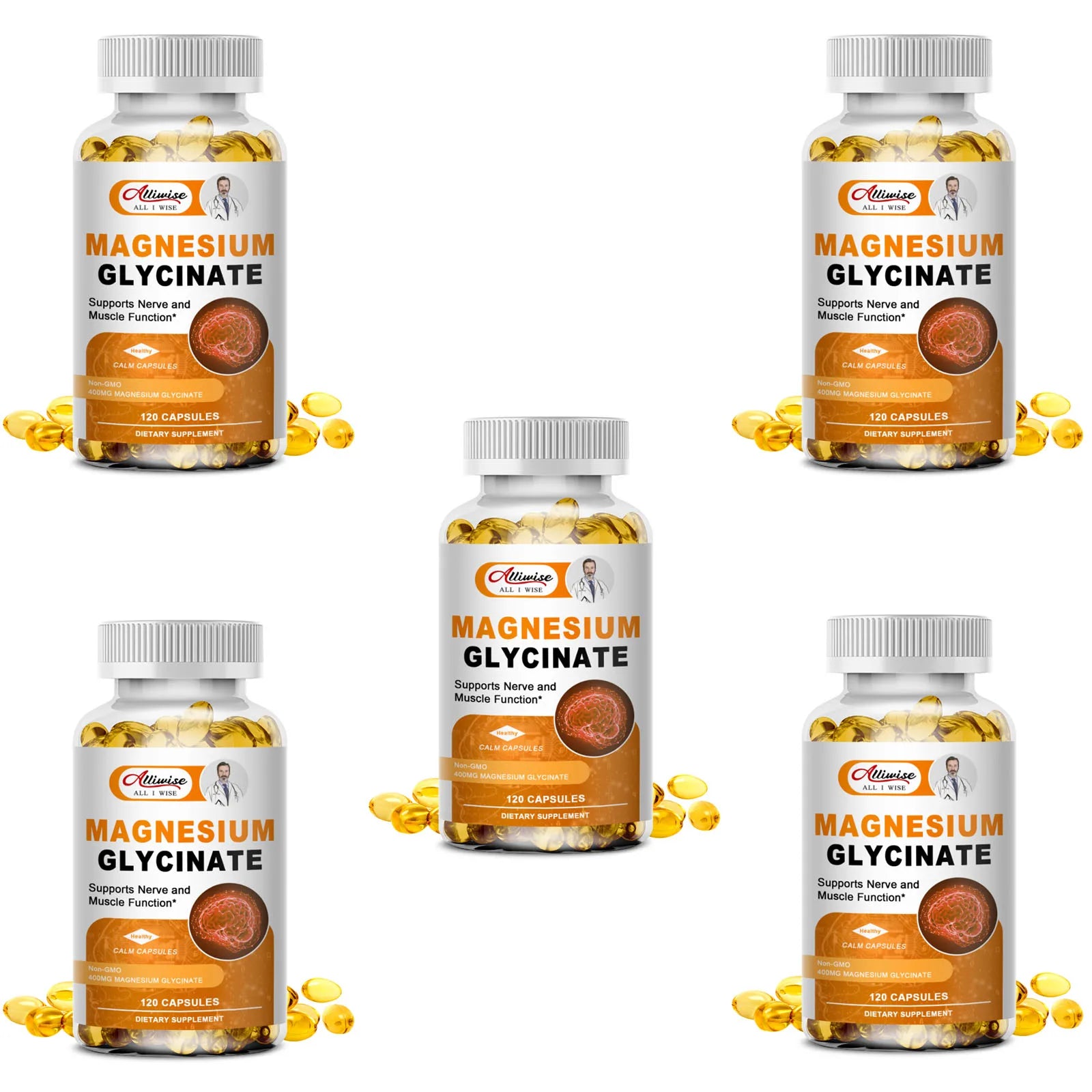 Magnesium Glycinate 500mg + Zinc, Vitamin D3 & B6 – High Absorption Veggie Capsules | 120 Count Peaceful Pleasures Health and Wellness