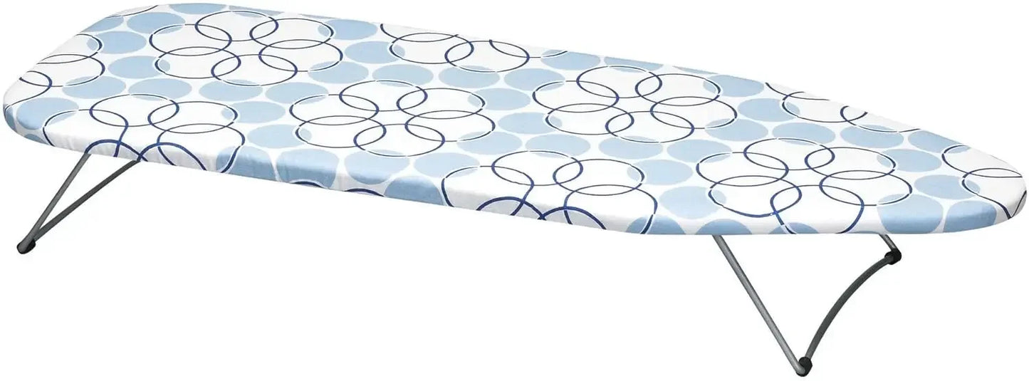 Compact Folding Tabletop Ironing Board with Steel Mesh Top, Cotton Cover & Pad for Small Spaces Peaceful Pleasures Health and Wellness United States