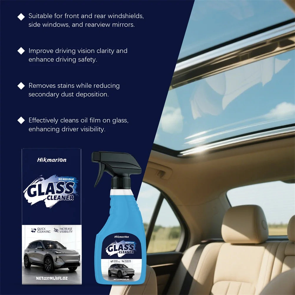 Glass oil film cleaner,Anti-Glare Window Cleaning Agents,Professional Automotive Glass Cleaner/Household Window Maintenance Peaceful Pleasures Health and Wellness Default Title