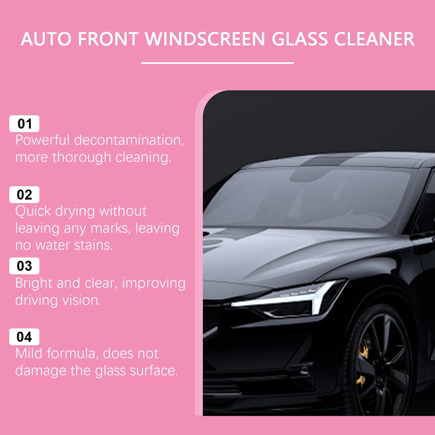 RAYHONG 100ml Car Glass Cleaner – Streak-Free & Anti-Fog