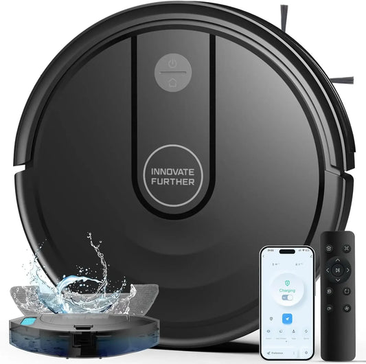 3-in-1 Robot Vacuum & Mop | 5000Pa, Wi-Fi, Alexa, Pet Hair Peaceful Pleasures Health and Wellness United States