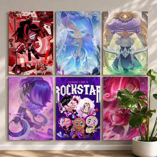 Game C-CookieRun KingdomS Poster HD Self Adhesive Waterproof Wall Art Ideal for Home Office Dorm Bedroom Great Gift Peaceful Pleasures Health and Wellness