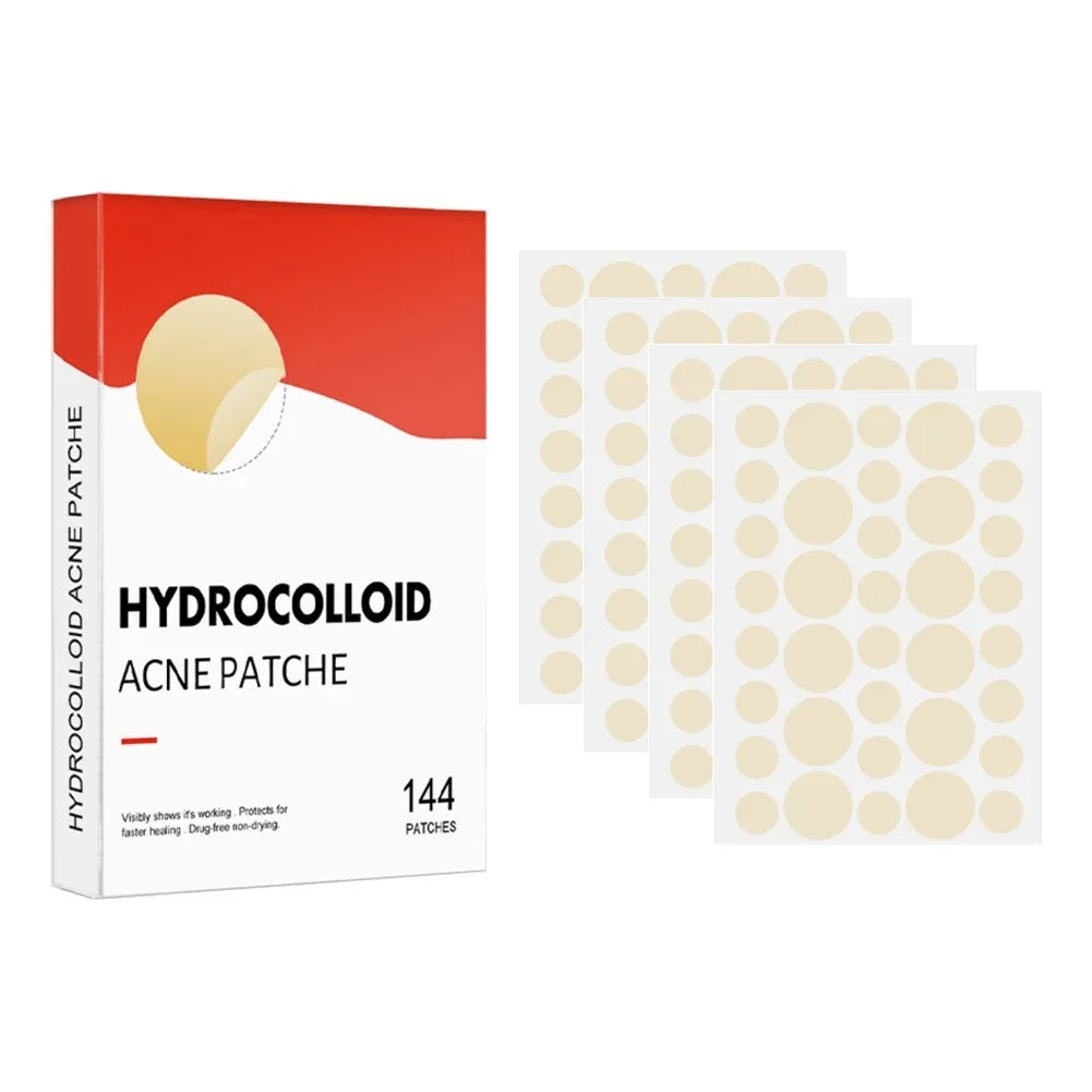 144pcs/set Face High-end Skin Care Pimple Acne Patches Professional Healing Absorbing Spot Sticker Covering for Covering Acne Peaceful Pleasures Health and Wellness 144PCS