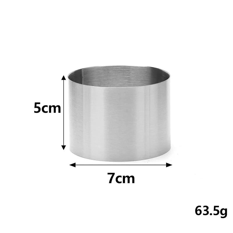 Kitchen Food Ring, Seamless Stainless Steel Cake Cutter For Baking, (Diameter6/7/8/9cm) Peaceful Pleasures Health and Wellness 7cm