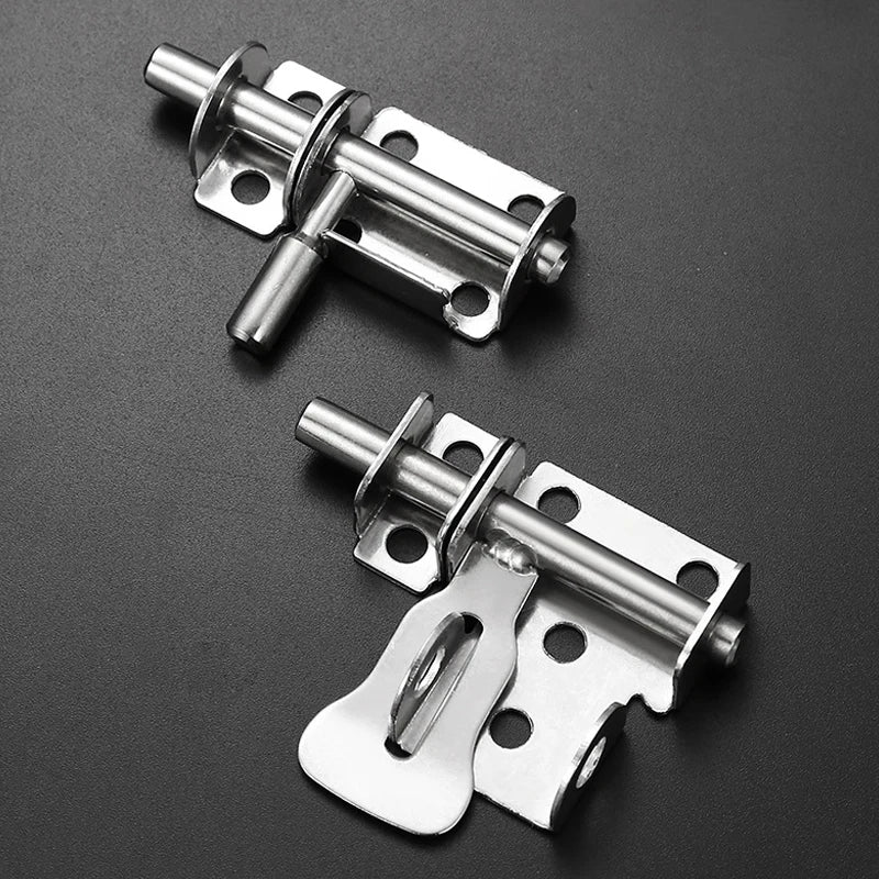 New Stainless Steel Door Latch Solid Sliding Bolts Latch Hasp Home Hardware Gate Safety Toilet Door Lock Peaceful Pleasures Health and Wellness
