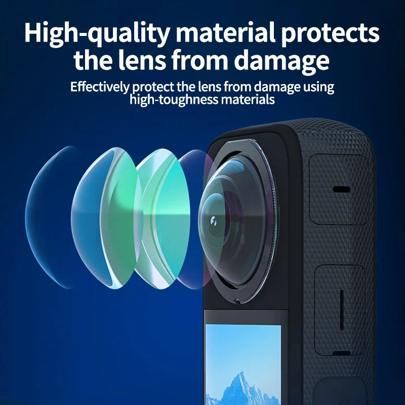 For Insta360 X3 Lens Film PC Protective Mirror Adhesive Anti Scratch For Insta360 X3 Protective Cover Accessories Peaceful Pleasures Health and Wellness