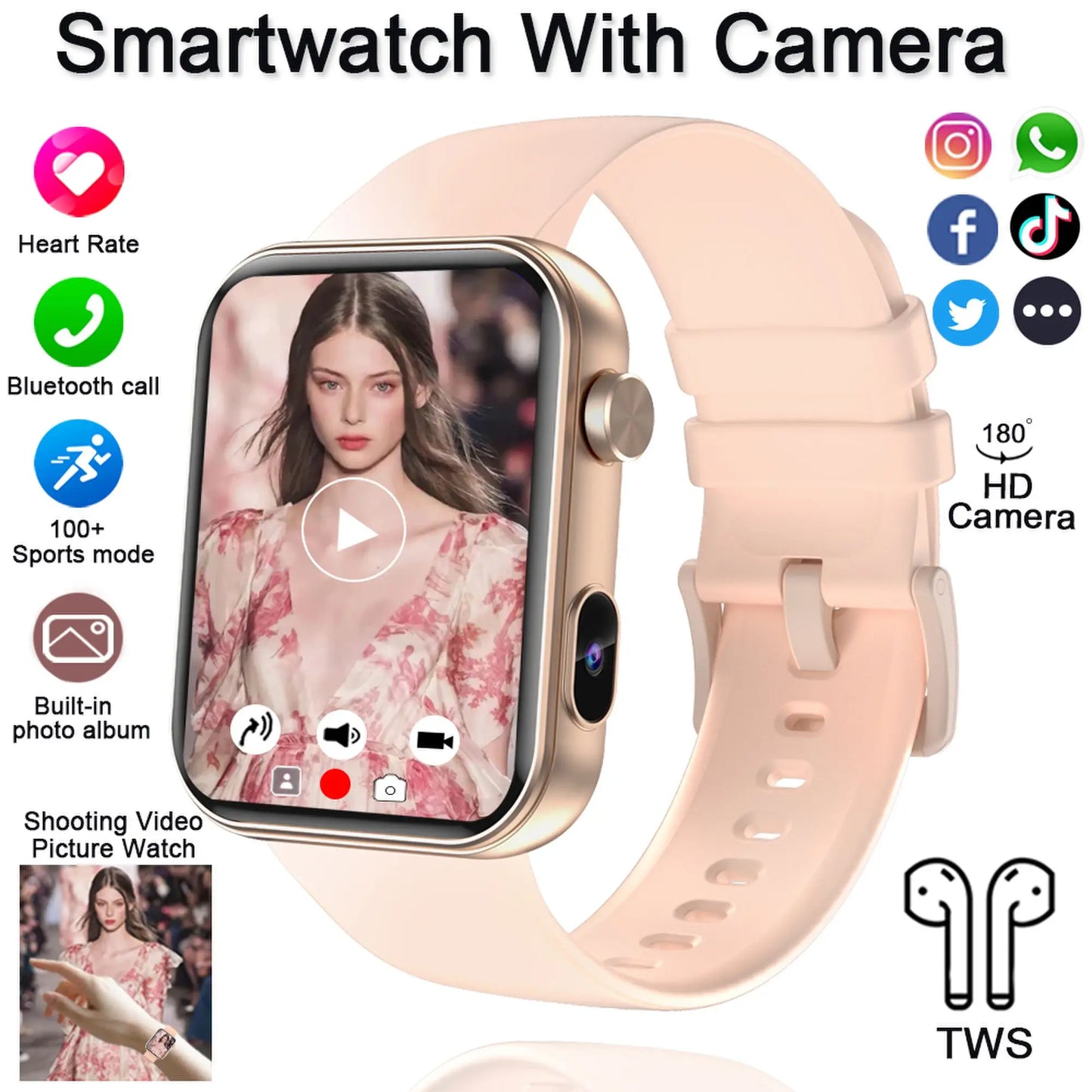 Jooeniok P51 Smartwatch – Camera, BT Calling & Fitness Tracker