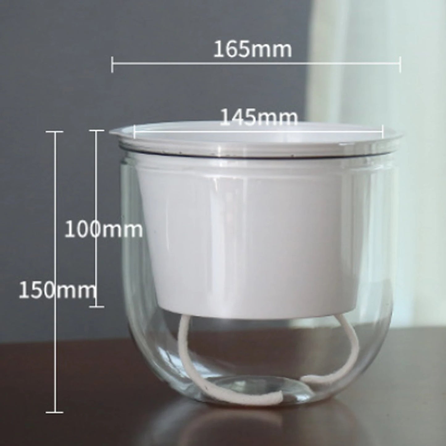 Hanging Type Desktop Flower Pot Automatic Water Absorption Water Hanging Pots for Living Room Bedroom Peaceful Pleasures Health and Wellness