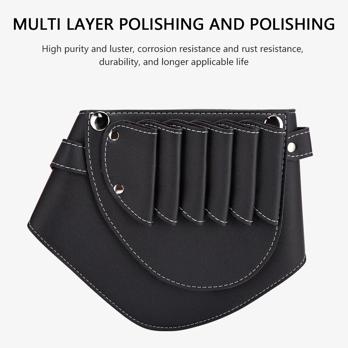 Barber Scissors Waist Pack | Multi-Pocket Tool Belt Organizer Durable PU Leather Adjustable Belt Hairdressing Tools Supplies Peaceful Pleasures Health and Wellness