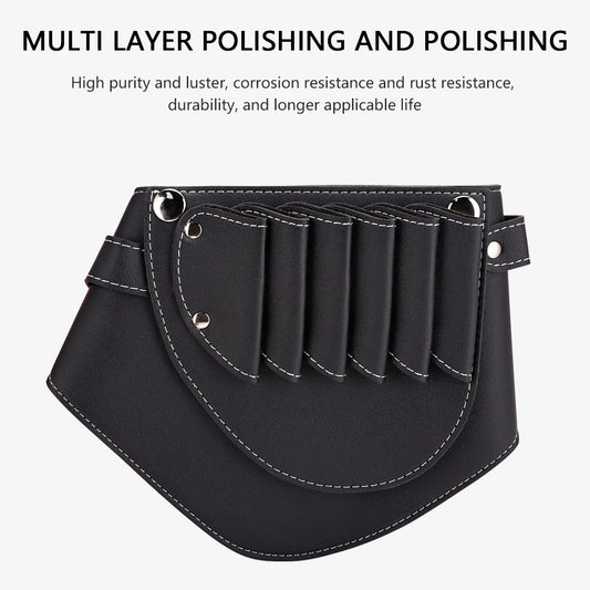 Barber Scissors Waist Pack | Multi-Pocket Tool Belt Organizer Durable PU Leather Adjustable Belt Hairdressing Tools Supplies Peaceful Pleasures Health and Wellness