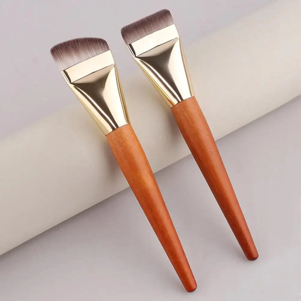 Flat Foundation Brush for Liquid makeup, Ultra Thin Face Makeup Flat Brush, Angled Makeup Brush for Blending Cream, Base Brush Peaceful Pleasures Health and Wellness